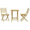 vidaXL Bistro Set Natural Bamboo Bamboo Medium Foldable Bistro Set