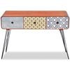 vidaXL Console Table with 3 Drawers Brown