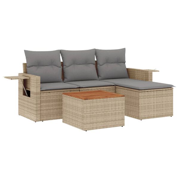 vidaXL Garden Sofa Set Beige