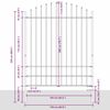 vidaXL Garden Fence 4 pcs White 66.93 x 88.58 in Powder-Coated Steel