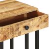 vidaXL Side Table Natural Solid mango wood with powder-coated steel Medium