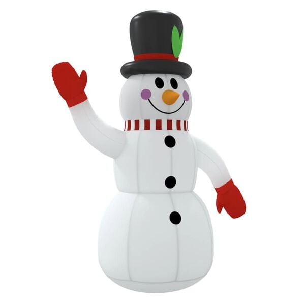 vidaXL Inflatable Snowman Multicolor Oxford fabric with PU coating