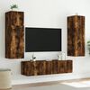 vidaXL TV Wall Cabinet Smoked Oak Engineered Wood Small TV Wall Cabinet