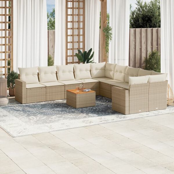 vidaXL Garden Sofa Set Beige