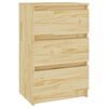 vidaXL Bedside Cabinet Untreated Pine Solid Pine Wood Bedside Cabinet