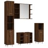vidaXL Bathroom Furniture Set Brown Oak Engineered Wood, Acrylic Large