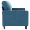 vidaXL 2-seater Sofa Blue Velvet (100% polyester), metal, textilene