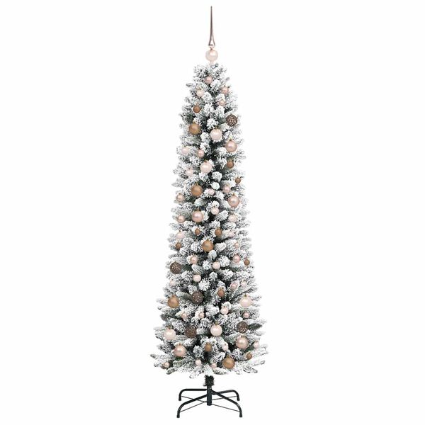 vidaXL Artificial Christmas Tree with 300 LEDs White 82.68 in