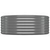 vidaXL Garden Raised Bed Grey Powder-Coated Steel Large Durable