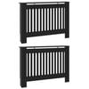 vidaXL Radiator Cover 2 pcs Black 44.09 x 7.48 x 32.09 in
