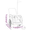 vidaXL Pet Bike Trailer Blue and Black Oxford fabric, iron, PVC