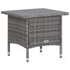 vidaXL Garden Furniture Set Gray PE rattan, powder-coated steel, polyester