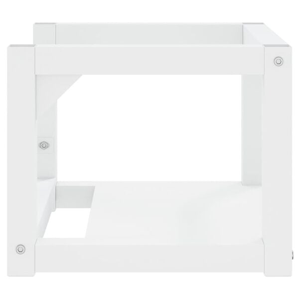 vidaXL Bathroom Sink Frame White Powder-coated iron Small