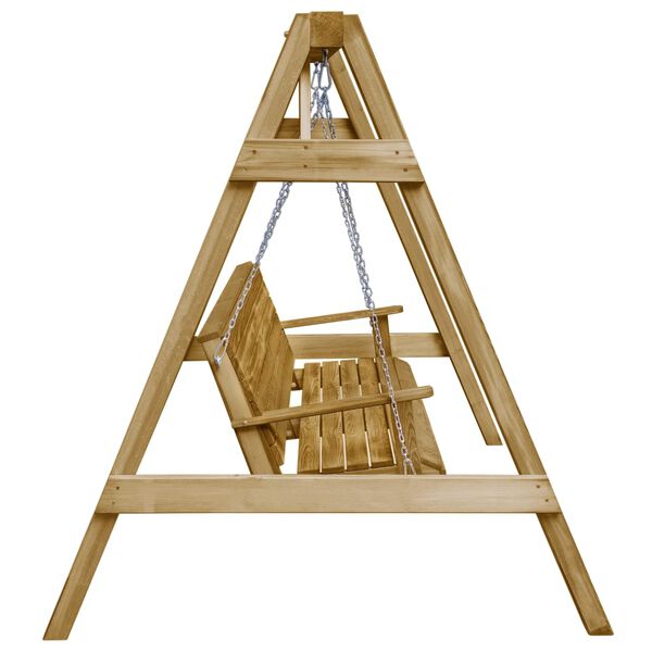 vidaXL Swing Chair Natural Pine Treated Pinewood Large Durable