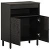 vidaXL Side Cabinet Black Solid mango wood, engineered wood, iron