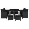 vidaXL Outdoor Dining Set Black