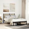 vidaXL Bed Frame Sonoma Oak Steel, Engineered wood Small Double