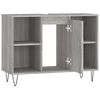 vidaXL Bathroom Cabinet Grey sonoma Engineered wood, Iron Medium