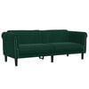 vidaXL Sofa Set Dark Green Velvet, plywood, solid wood 3-piece settee