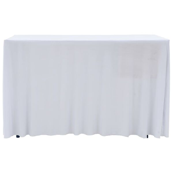 vidaXL Table Cover Set of 2 White 90% polyester, 10% elastane