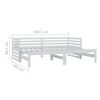 vidaXL Day Bed White Solid pine wood 2x