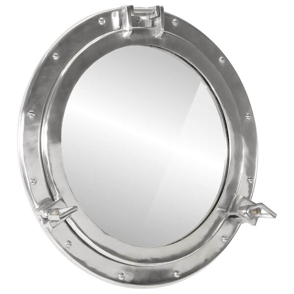 vidaXL&nbsp;Porthole Mirror&nbsp;Wall Hanging&nbsp;&Oslash;19.7"&nbsp;Aluminum and Glass