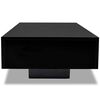 vidaXL Coffee Table High gloss black MDF with a high gloss finish Medium