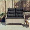 vidaXL 2-seater Garden Bench Light Grey