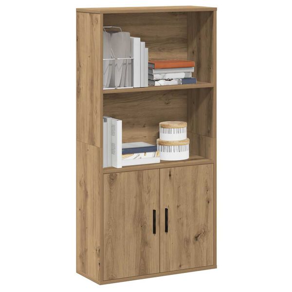 vidaXL Bookcase Artisan Oak Engineered Wood Medium Bookcase