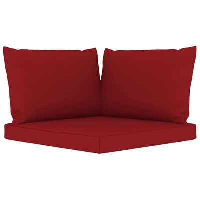 vidaXL Pallet Sofa Cushions 3 pcs Wine Red Fabric