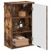 vidaXL Bathroom Cabinet with Door Smoked Oak 15.35 x 9.25 x 25.59 in