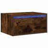 vidaXL Wall-mounted Bedside Cabinet Smoked Oak Engineered wood Medium
