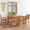 vidaXL Garden Dining Set Natural Teak Solid Teak Wood 7-Piece Set