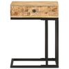 vidaXL Side Table Natural Solid mango wood with powder-coated steel Medium