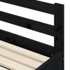 vidaXL Daybed With Trundle Black Solid Pine Wood 35.4 x 78.7 in