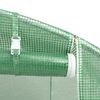 vidaXL Greenhouse Green PE (polyethylene) mesh fabric, Galvanized steel