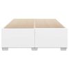 vidaXL Bed Frame White Faux leather, plywood, solid pine wood Full