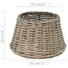 vidaXL Lamp Shade Wicker 15"x9.1" Natural