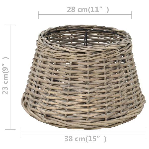 vidaXL Lamp Shade Wicker 15"x9.1" Natural