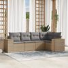 vidaXL Garden Sofa Set Beige, Light Gray