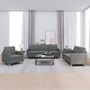 vidaXL Sofa Set Dark Grey Polyester, Metal, Textilene, Plywood Seats Many