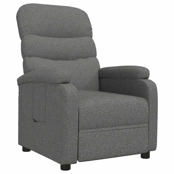 vidaXL Recliner Dark Gray Fabric