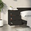 vidaXL Bedside Cabinet Set of 2 Black Engineered wood Medium