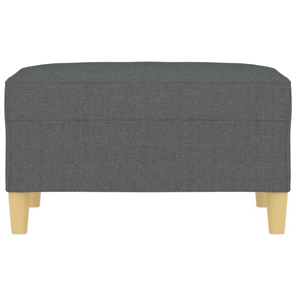 vidaXL Footstool Dark grey 100% Polyester, Plywood Compact size