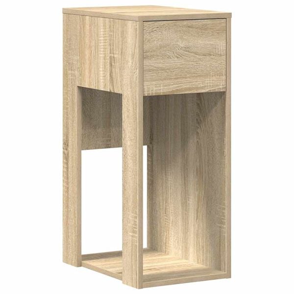 vidaXL Computer Tower Stand Sonoma oak Engineered wood