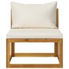 vidaXL Garden Lounge Set Cream wood Solid acacia wood with an oil finish