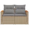 vidaXL Garden Sofa Beige, Light Grey