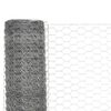 vidaXL Chicken Wire Fence Galvanised Steel 82.0x4.9' Silver