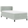 vidaXL Box Spring Bed with Mattress Dark Gray 31.5x78.7 in Velvet