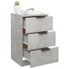 vidaXL Bedside Cabinet Set of 2 Concrete grey Engineered wood Standard